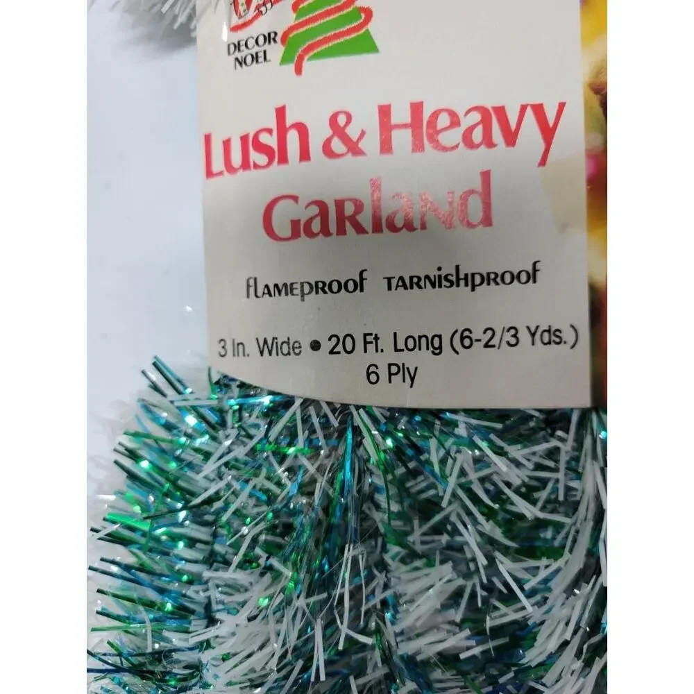 Vintage Lush And Heavy Garland  20ft Christmas Decor New - Picture 2 of 3